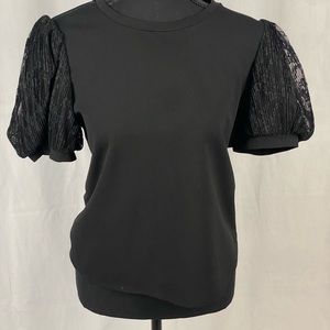 Elegant top, wear once, black sixe large